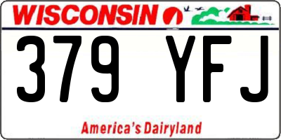 WI license plate 379YFJ
