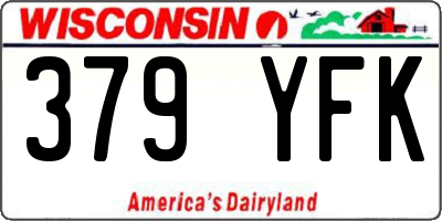 WI license plate 379YFK