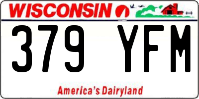 WI license plate 379YFM