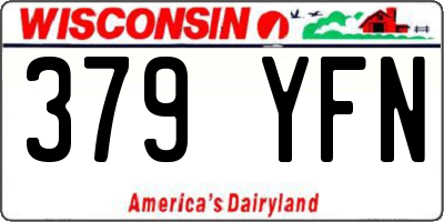 WI license plate 379YFN