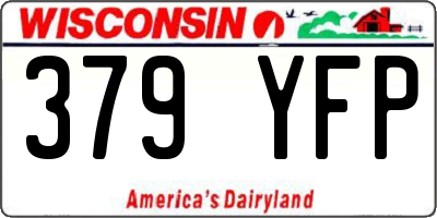 WI license plate 379YFP