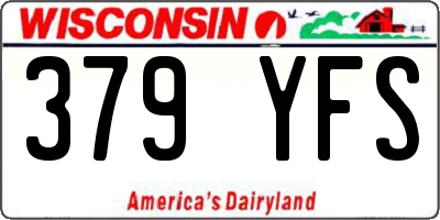 WI license plate 379YFS