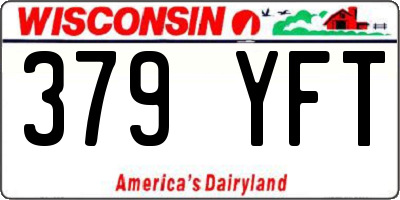 WI license plate 379YFT