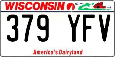 WI license plate 379YFV