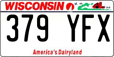 WI license plate 379YFX