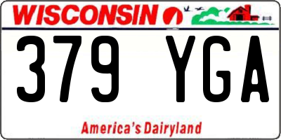 WI license plate 379YGA