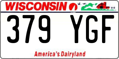 WI license plate 379YGF