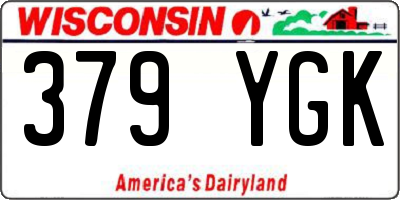 WI license plate 379YGK