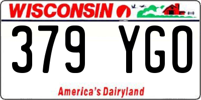 WI license plate 379YGO