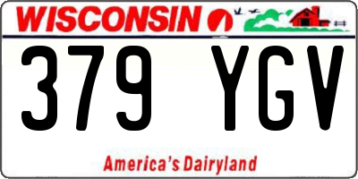 WI license plate 379YGV