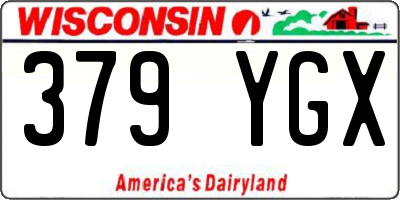 WI license plate 379YGX