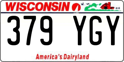 WI license plate 379YGY