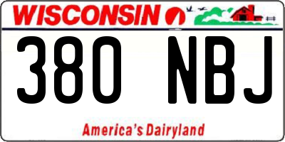 WI license plate 380NBJ