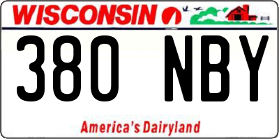 WI license plate 380NBY