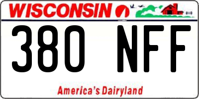 WI license plate 380NFF