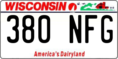 WI license plate 380NFG