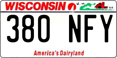 WI license plate 380NFY