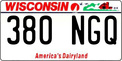 WI license plate 380NGQ