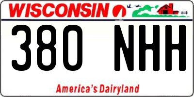 WI license plate 380NHH