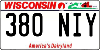 WI license plate 380NIY
