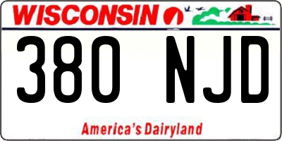 WI license plate 380NJD