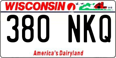 WI license plate 380NKQ