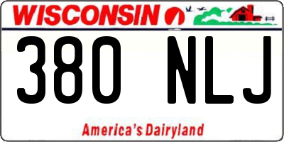 WI license plate 380NLJ