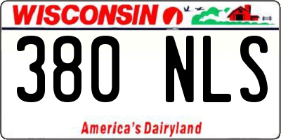 WI license plate 380NLS