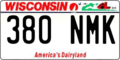 WI license plate 380NMK
