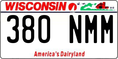 WI license plate 380NMM