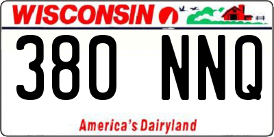 WI license plate 380NNQ