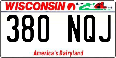 WI license plate 380NQJ
