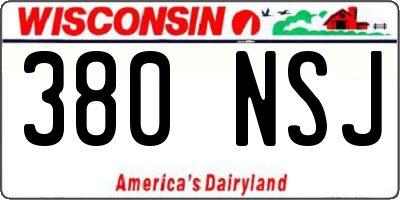 WI license plate 380NSJ