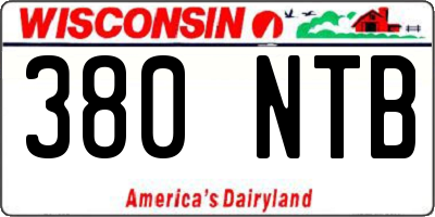 WI license plate 380NTB