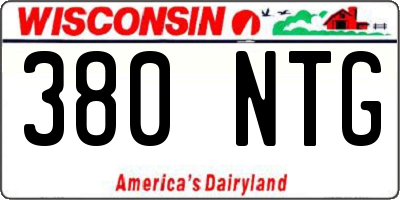 WI license plate 380NTG