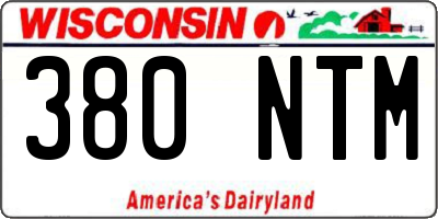 WI license plate 380NTM