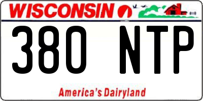 WI license plate 380NTP