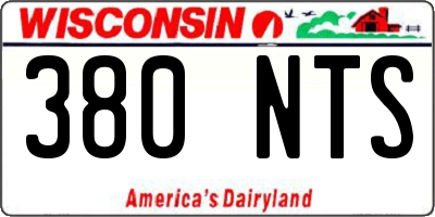 WI license plate 380NTS