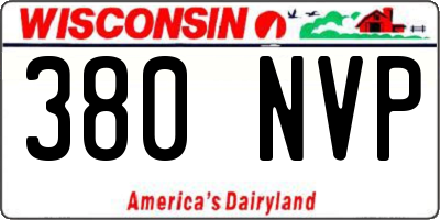 WI license plate 380NVP