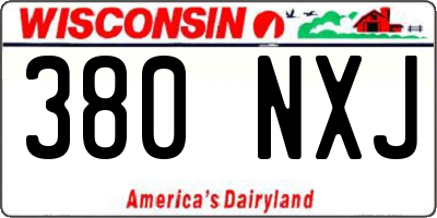 WI license plate 380NXJ