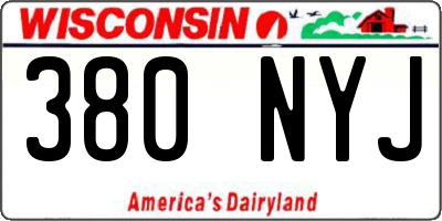 WI license plate 380NYJ
