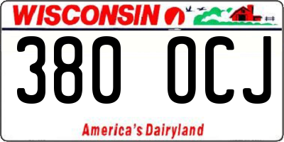 WI license plate 380OCJ