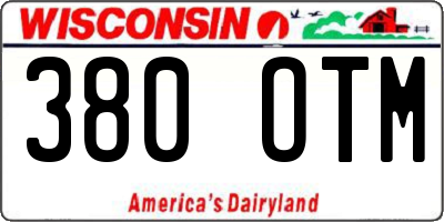 WI license plate 380OTM
