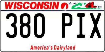 WI license plate 380PIX