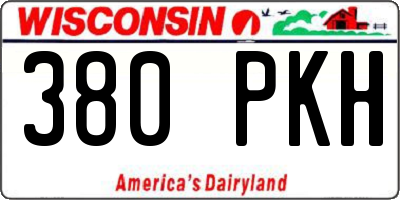 WI license plate 380PKH