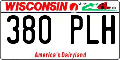 WI license plate 380PLH