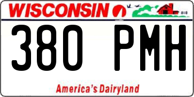 WI license plate 380PMH