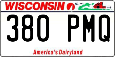 WI license plate 380PMQ