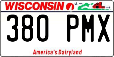 WI license plate 380PMX