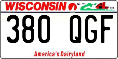 WI license plate 380QGF